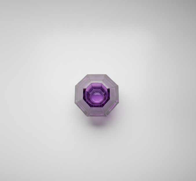Purple Angular Faceted Vase