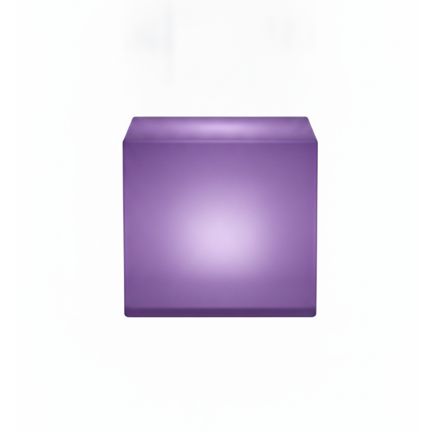 Purple Cube Accent Lamp