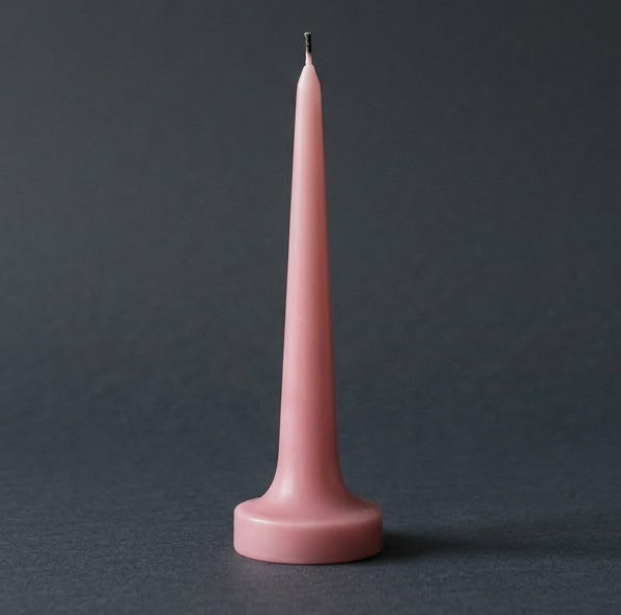 Pink Conical Taper Candle