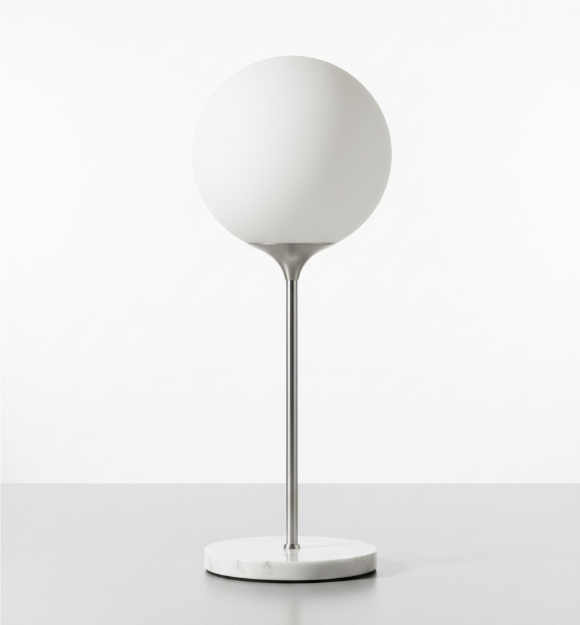 White Globe Table Lamp