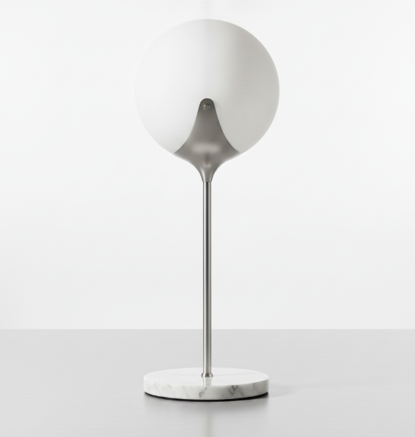 White Globe Table Lamp