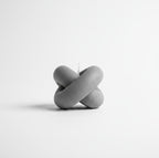 Gray Sculptural Knot Candle