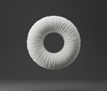 White Round Boucle Pillow