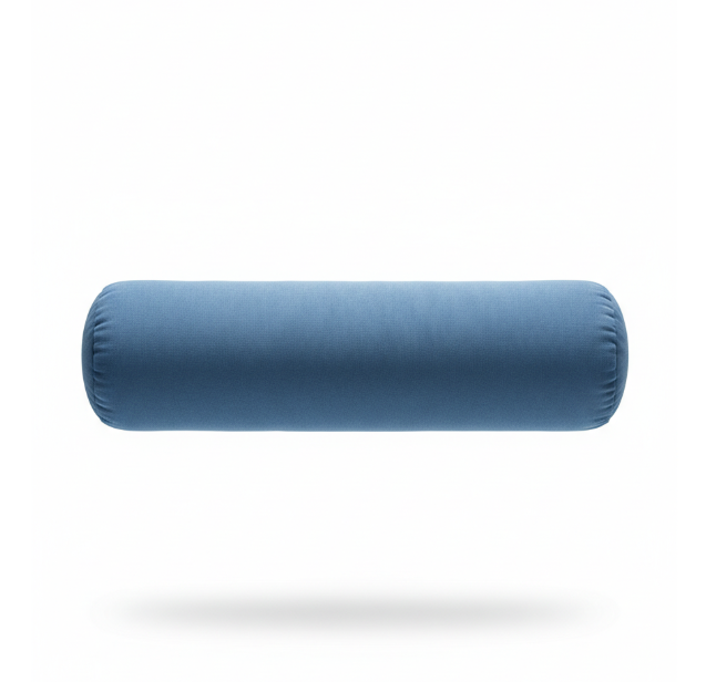 Blue Cylindrical Bolster Pillow