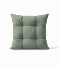 Green Tufted Square Pillow