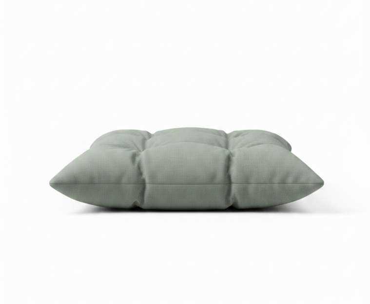 Green Tufted Square Pillow