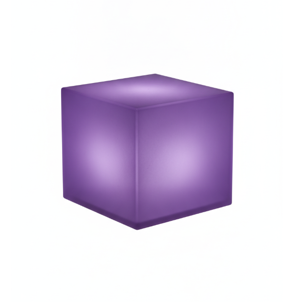 Purple Cube Accent Lamp